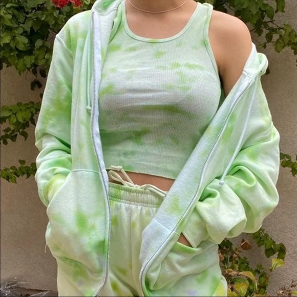 Other - Neon green tie dye sweatshirt